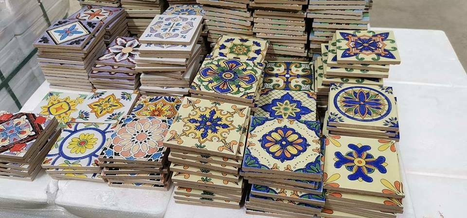 100pcs/box Retro Vintage Antique Tiles 3D Bathroom Kitchen Dining Room Home Deco