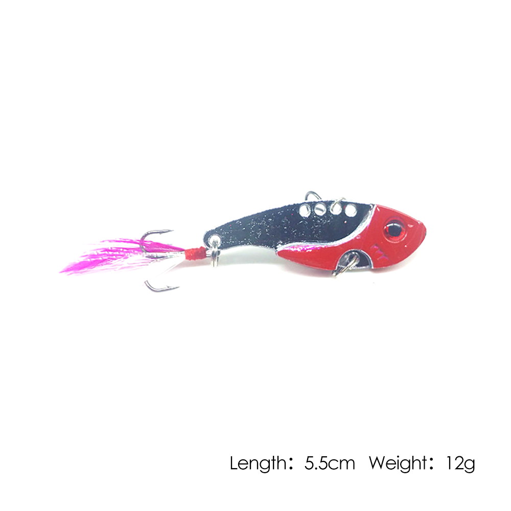 6Pcs 12g Fishing Switchblade Blade VIBE VIB Metal Lures 55mm Bream Bass