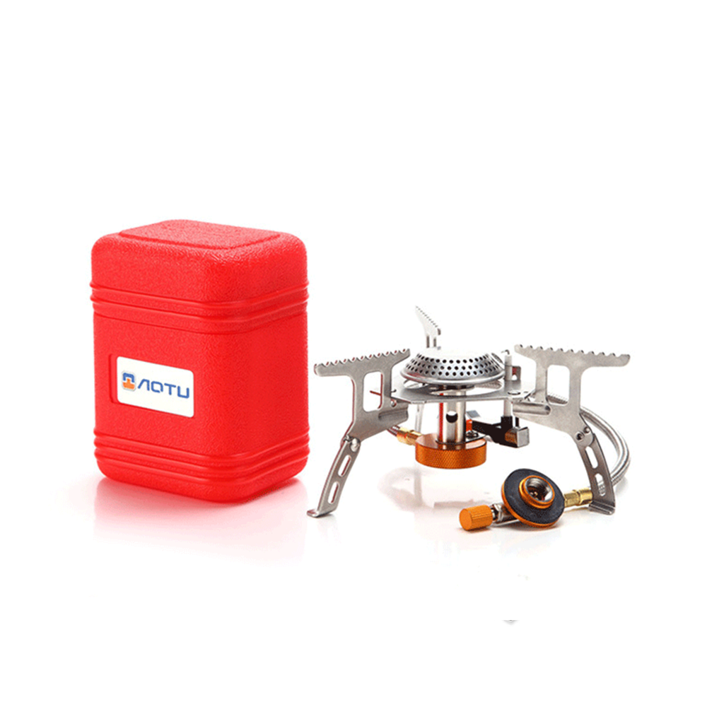 Outdoor Picnic Gas Jet Portable Stove with windshield Screen Camping