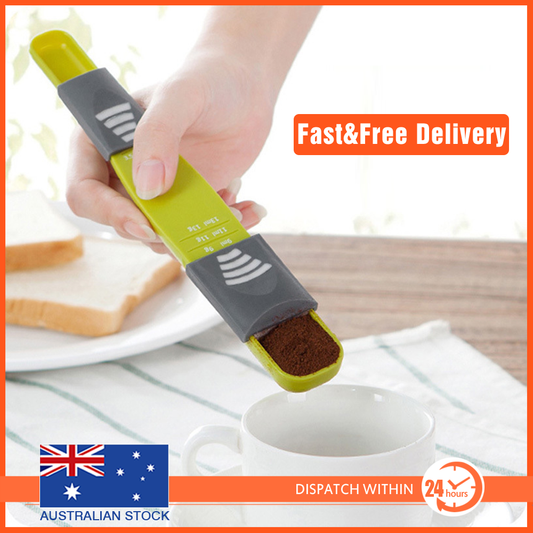 Measuring Spoon Adjustable Scale Kitchen Double Sided Powder Metering Spoon