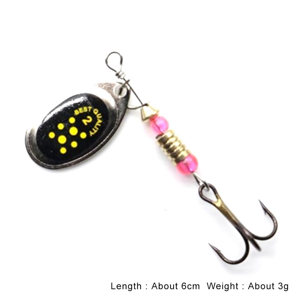 10pcs Metal Spinning Fishing Lures Spoon Slice Tackle Hook Bass Trout Salmon