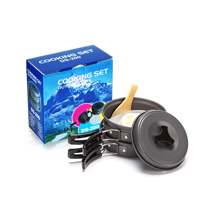 8Pcs Outdoor Cooking Camping Hiking Cookware Set DS-200