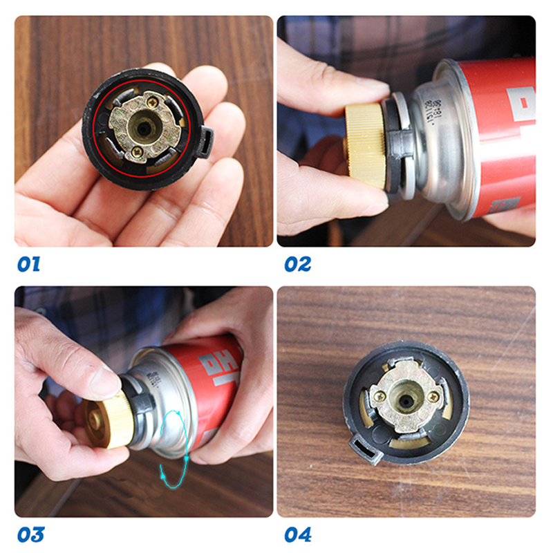 2x Outdoor Camping Conversion Gas Bottle Adapter Connector