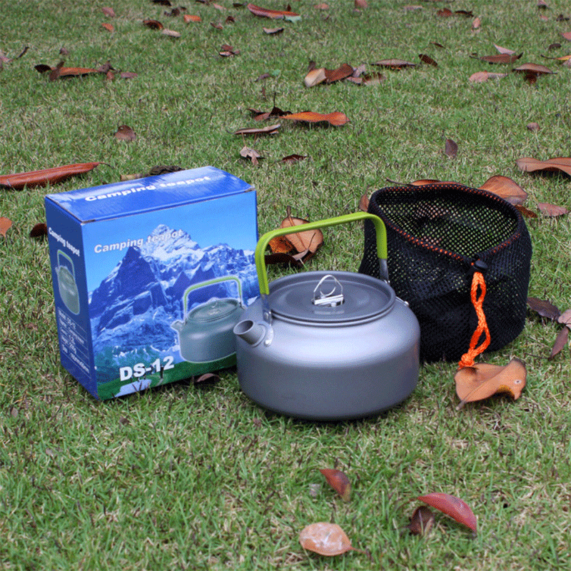 1.2L Outdoor Teapot Camping Hiking Portable Aluminum Kettle Coffee Pot