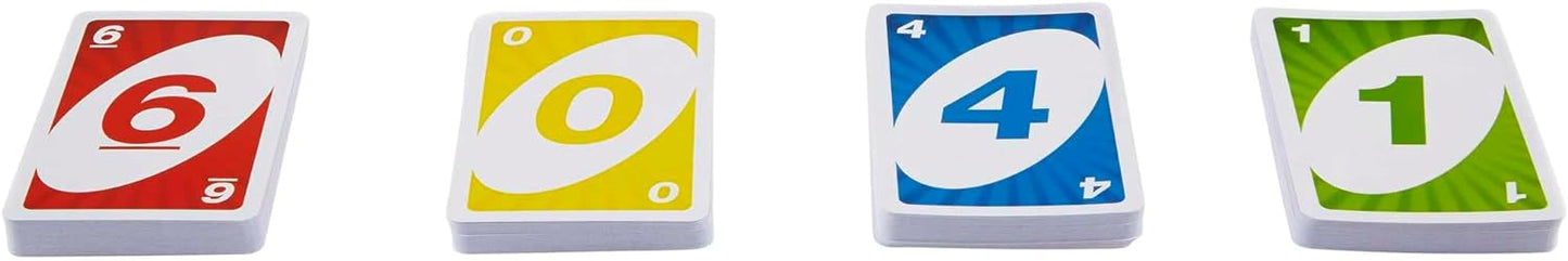UNO Card Game by Mattel - 112 Cards, Travel Size, Ages 7+
