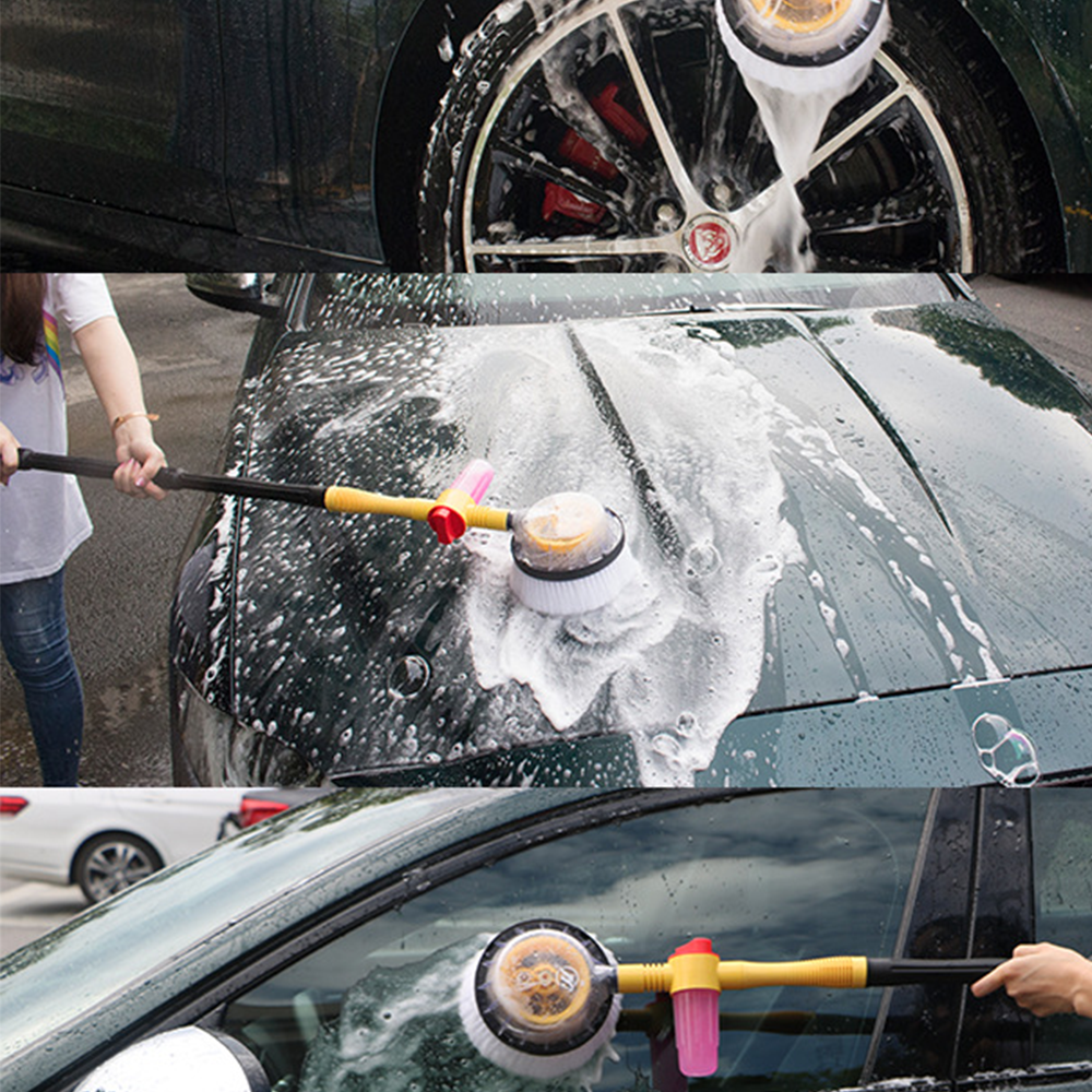 Car Boat Trailer Truck Pressure Rotating Brush Sponge Cleaner Tool