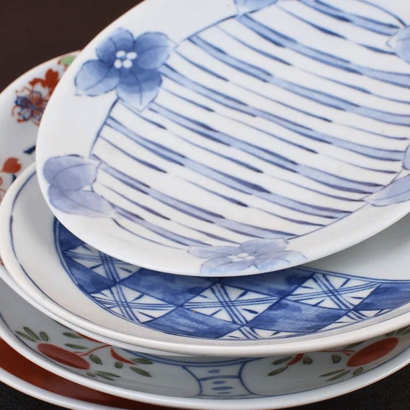 5 Piece Ceramic Cherry Blossom Dining Set Plates Home Kitchen Dinnerware Japan