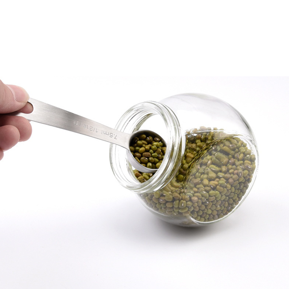 量匙 6 件/1 套 茶勺 茶匙 烘焙烹饪厨房勺子工具