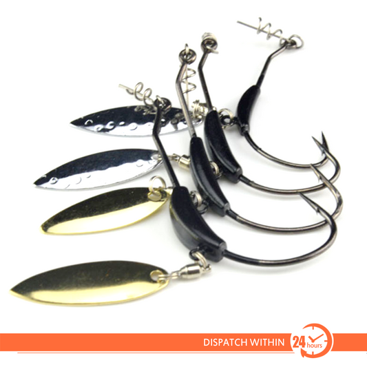 5 件装金属旋转鱼饵钩切片旋转钓具鱼饵铸造 7001