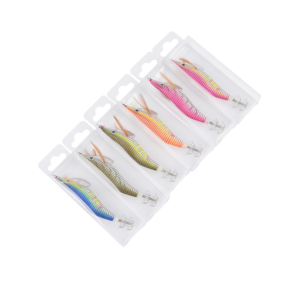 6 SQUID JIGS LURE 3.0 EGI GLOW TAIL Tackle Calamari Squid Jig Fishing Lures