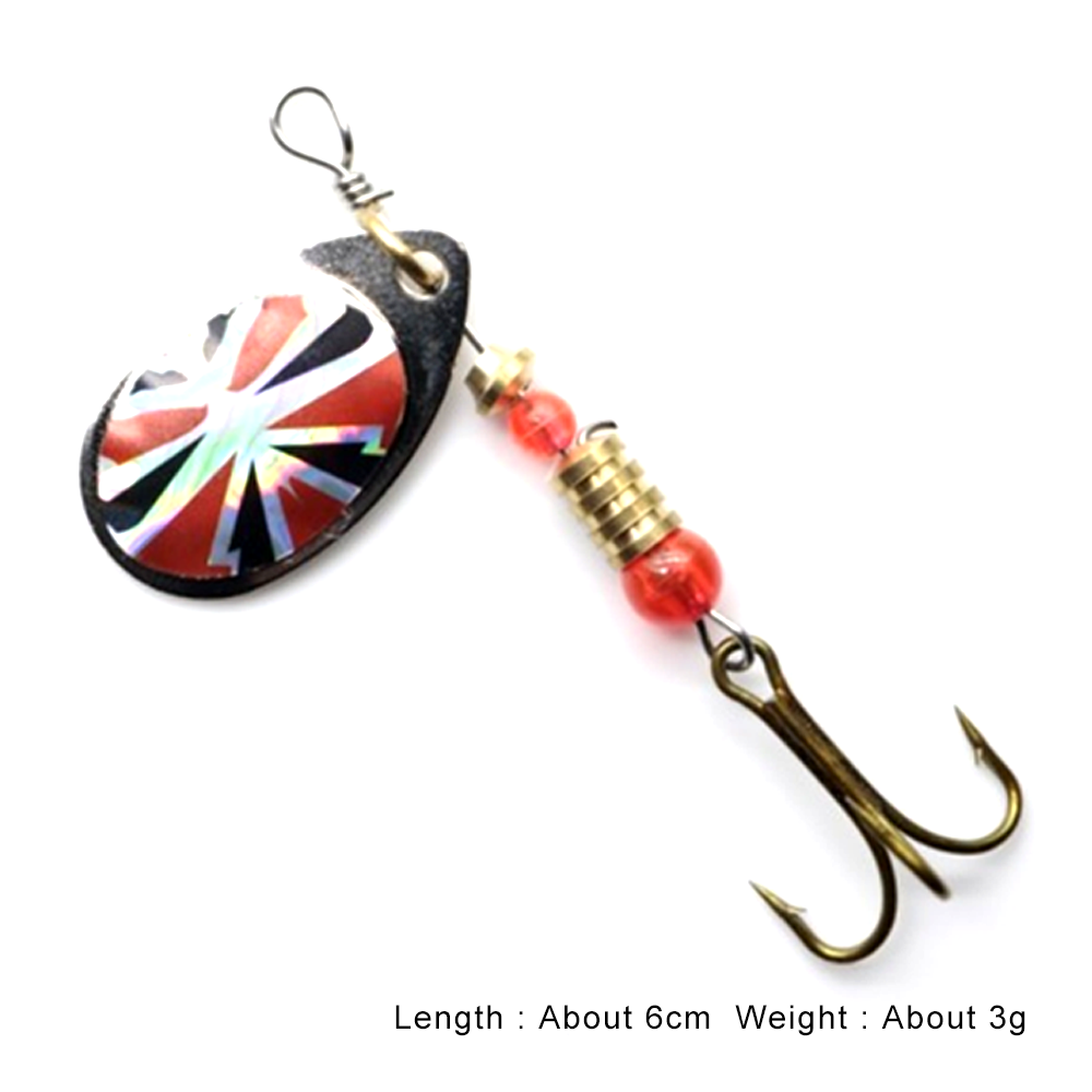 10 件装金属旋转鱼饵勺形切片旋转钓具钩饵铸造