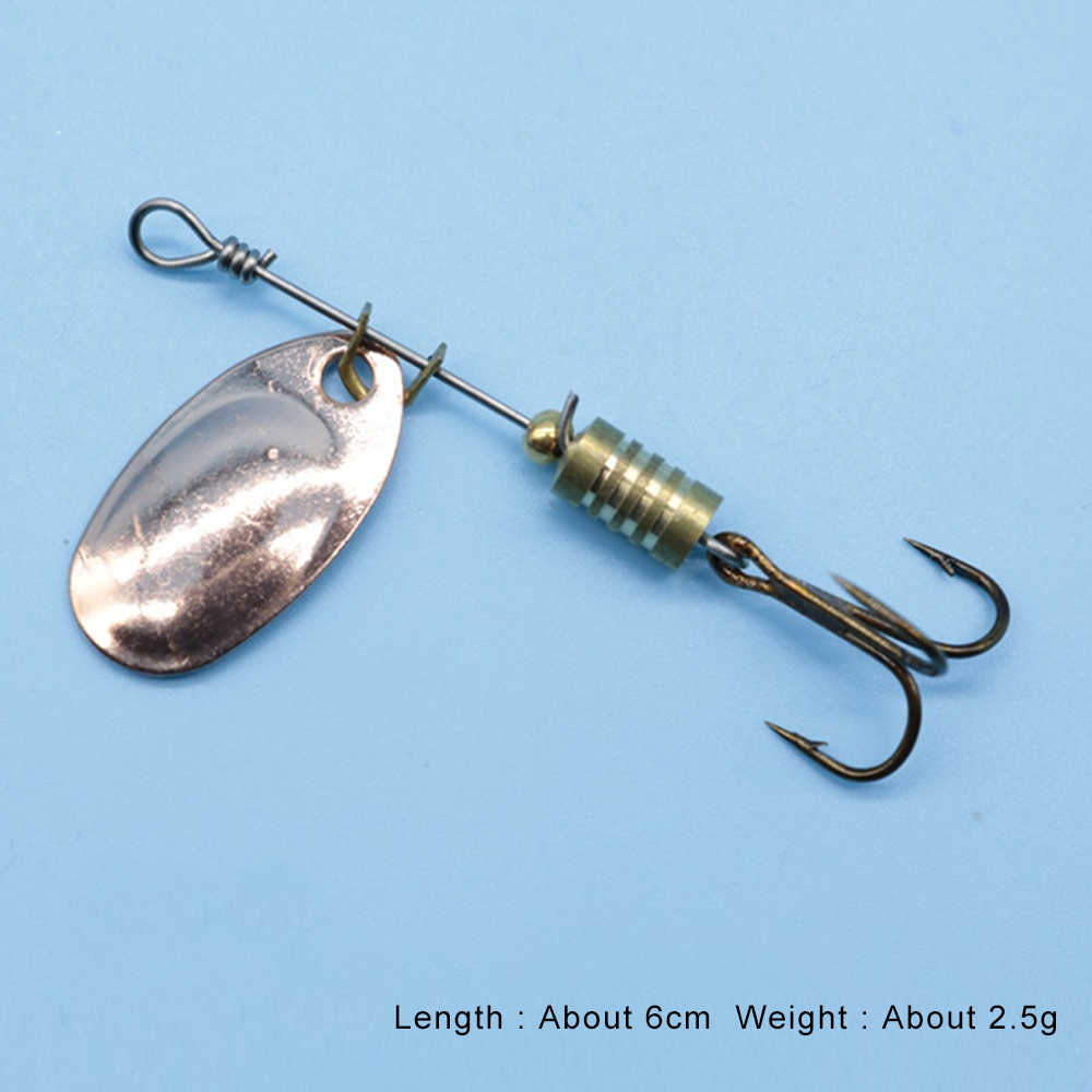 10 件装金属旋转鱼饵勺形切片旋转钓具钩饵铸造