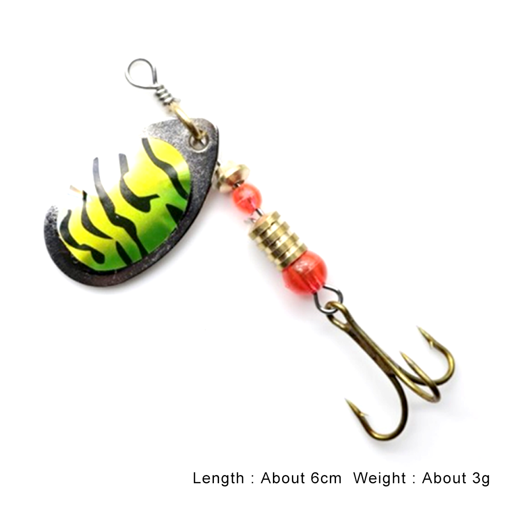 10 件装金属旋转鱼饵勺形切片旋转钓具钩饵铸造