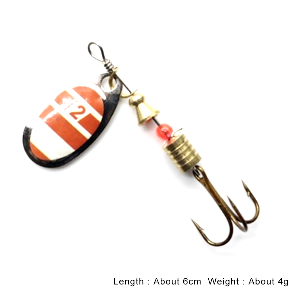 10 件装金属旋转鱼饵勺形切片旋转钓具钩饵铸造