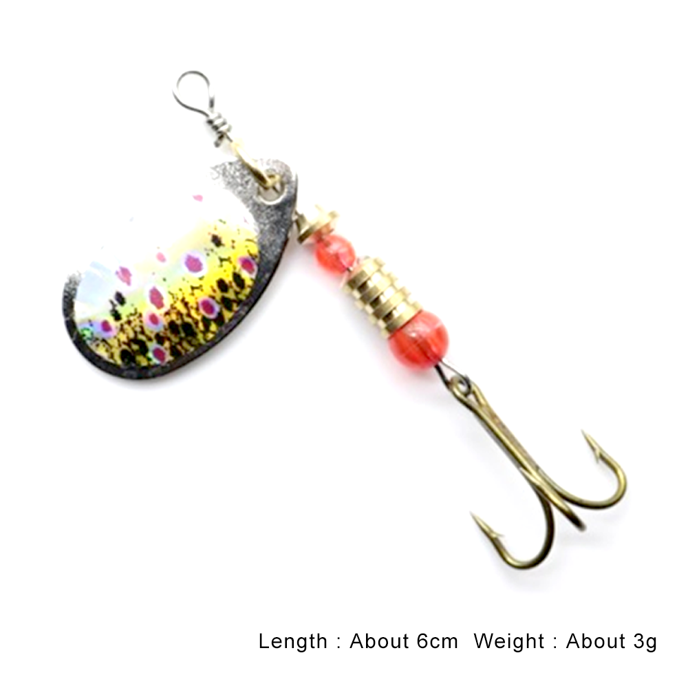 10 件装金属旋转鱼饵勺形切片旋转钓具钩饵铸造