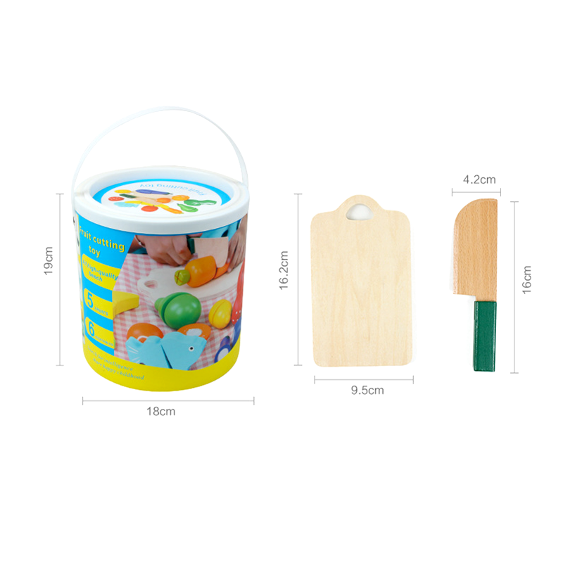 13pcs Wooden Kitchen Toys Cutting Fruit Vegetable Kids Play Set