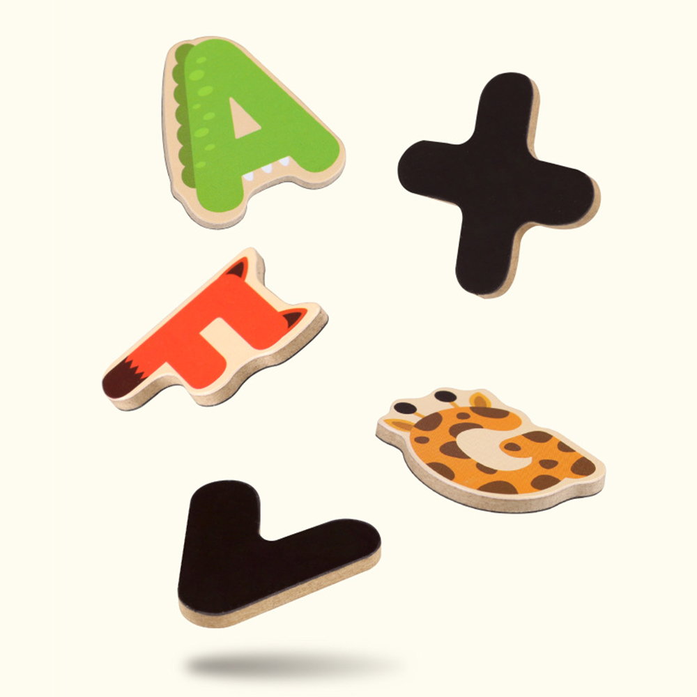 Wooden Magnet Whiteboard Multicolor Jigsaw Puzzle Kids Toy Games Number