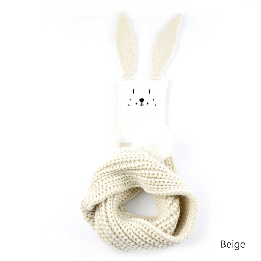 Kids Warm Scarf Cute Baby Kid Boy Girl Rabbit Knitted Scarves Neck Wrap Warmer Winter