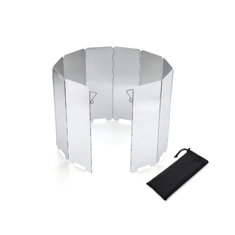 10 Plates Fold Camping Cooker Gas Stove Wind Shield Screen
