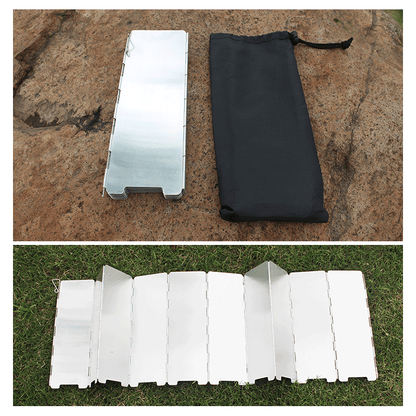 10 Plates Fold Camping Cooker Gas Stove Wind Shield Screen