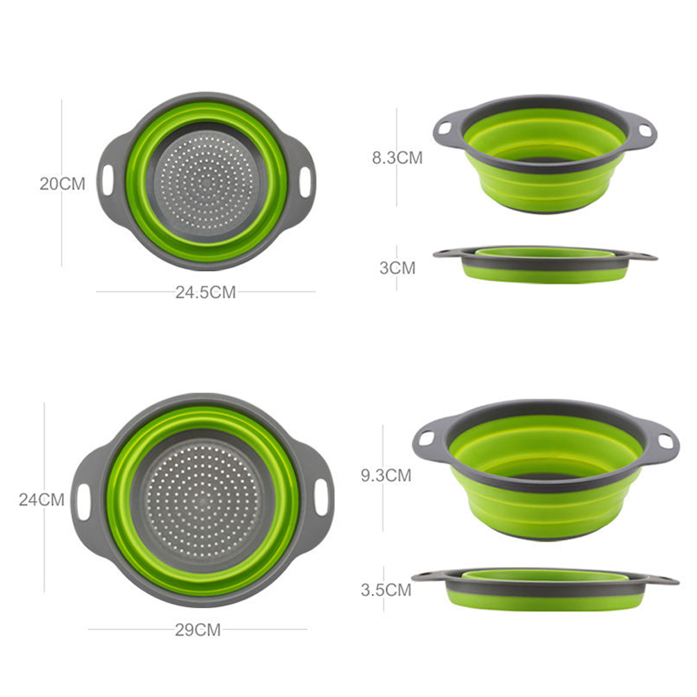 2 件套可折叠滤锅和搅拌碗套装