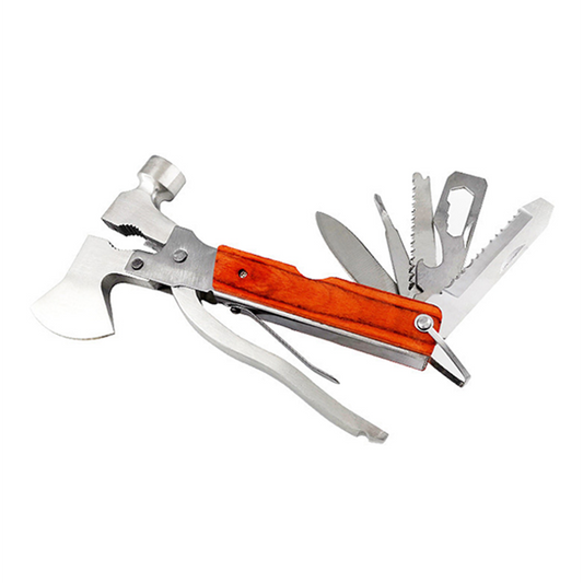 19 合 1 不锈钢求生锤 多功能安全锤 户外工具