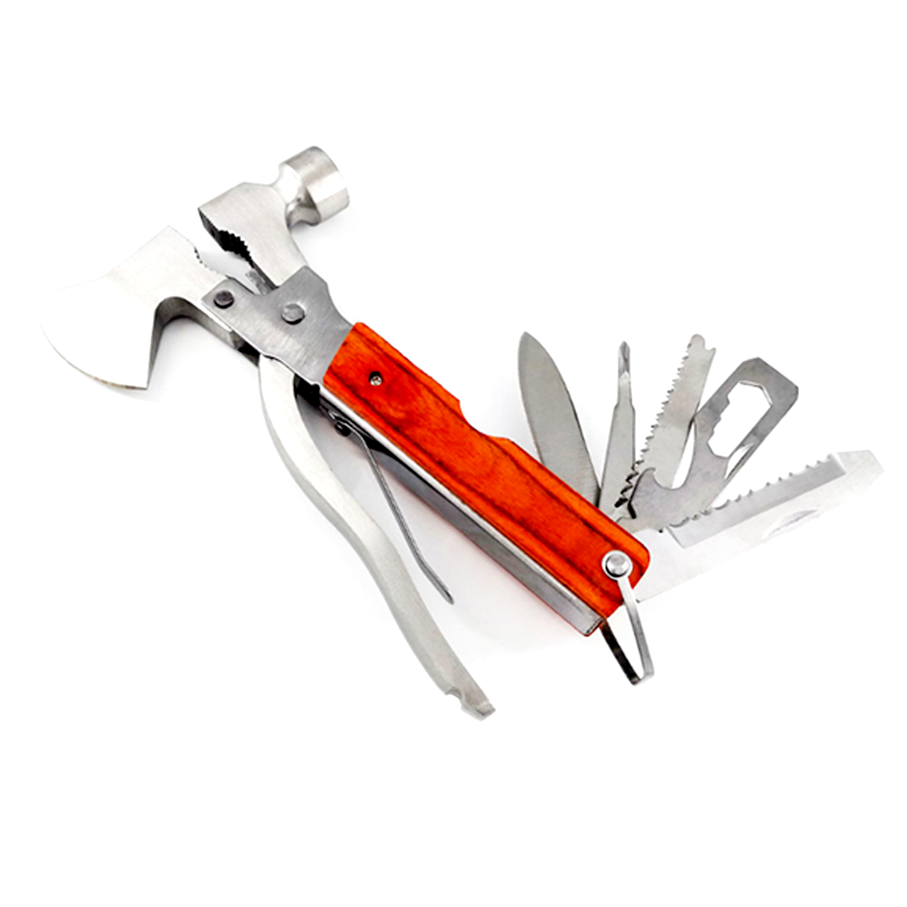 19 in 1 Stainless Steel Survival Hammer Multifunction Safety Hammer Outdoor Tool