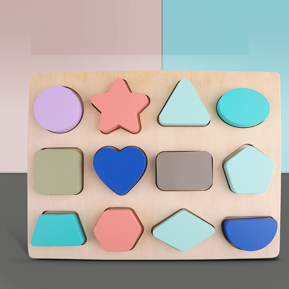 Montessori Wooden Puzzle Children Kid Early Educational Toys Alphabet Number