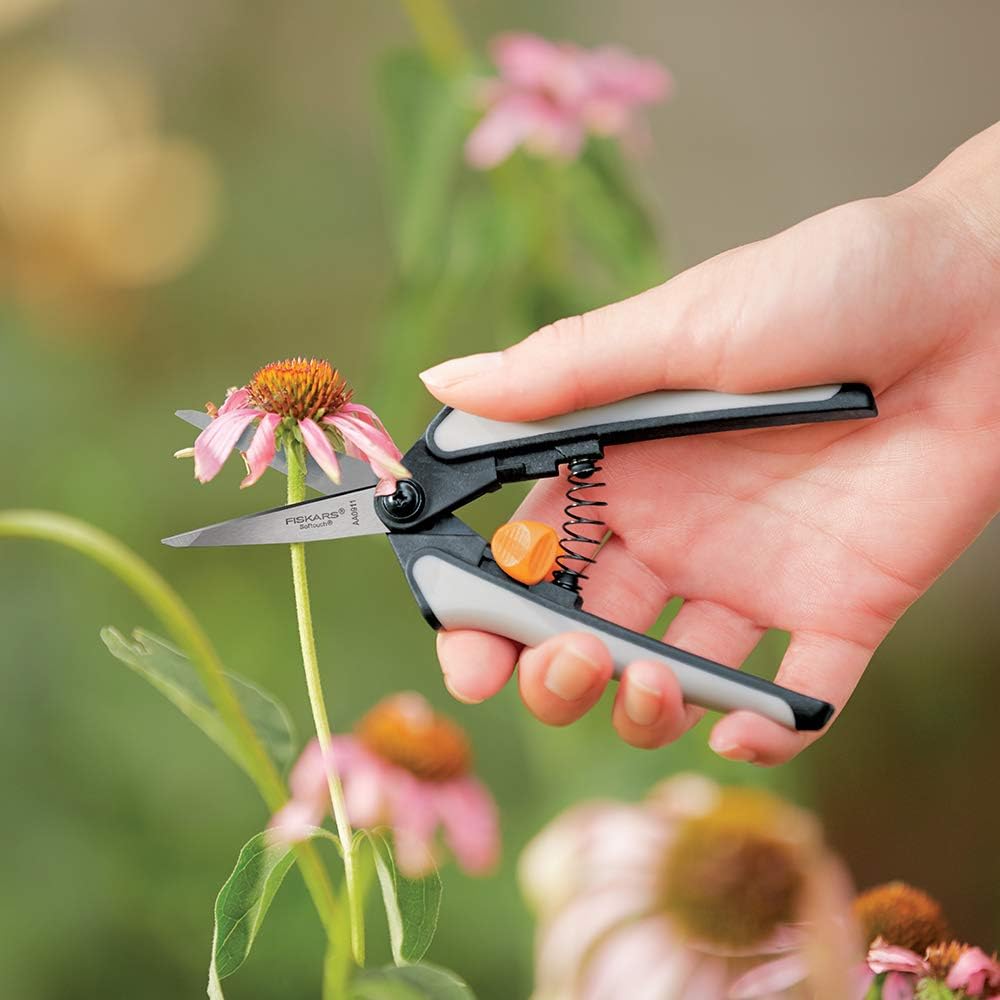 Fiskars Micro-Tip Pruning Shears: 6” Sharp Scissors, Non-Stick, Precision-Ground