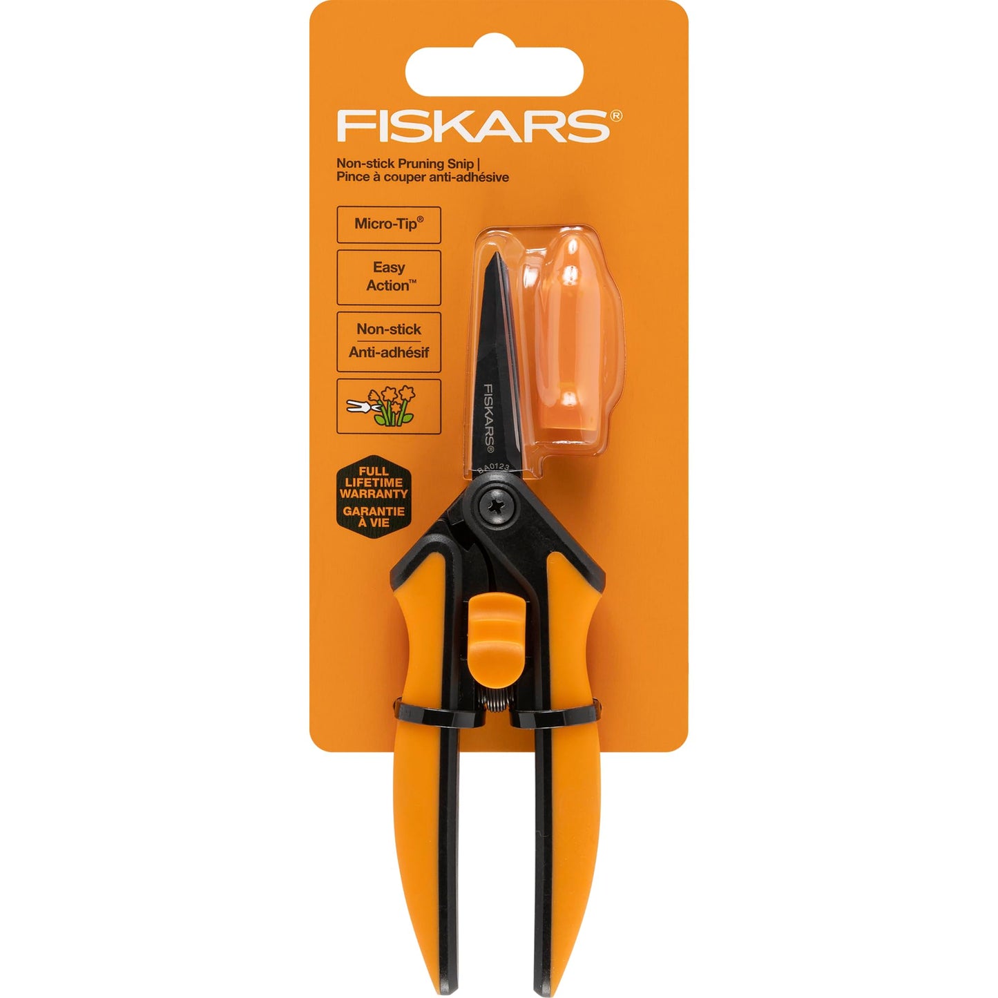 Fiskars Micro-Tip Pruning Shears: 6” Sharp Scissors, Non-Stick, Precision-Ground