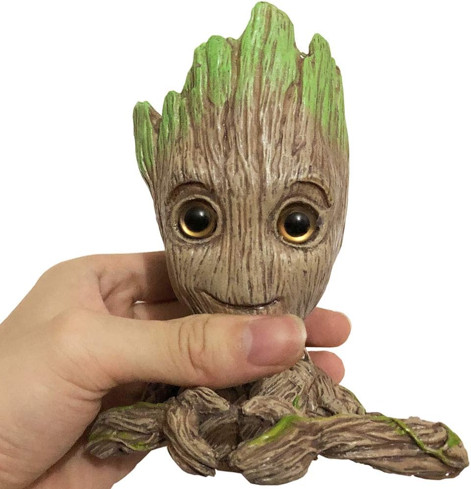 Galaxy Baby Groot Pot - Multifunctional Aquarium Decor & Plant Holder