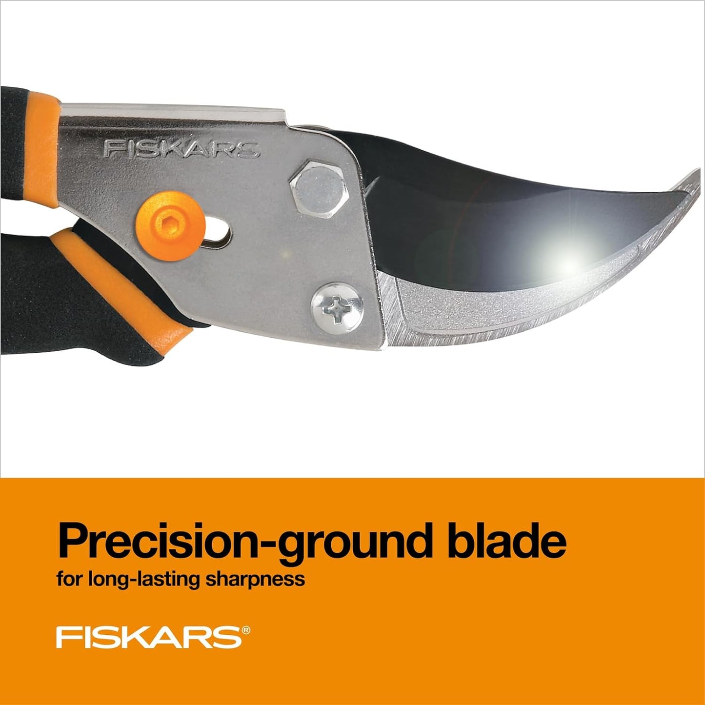 Fiskars Pruner Shears: Bypass, Precision-ground Blade, 5/8” Cut, Durable