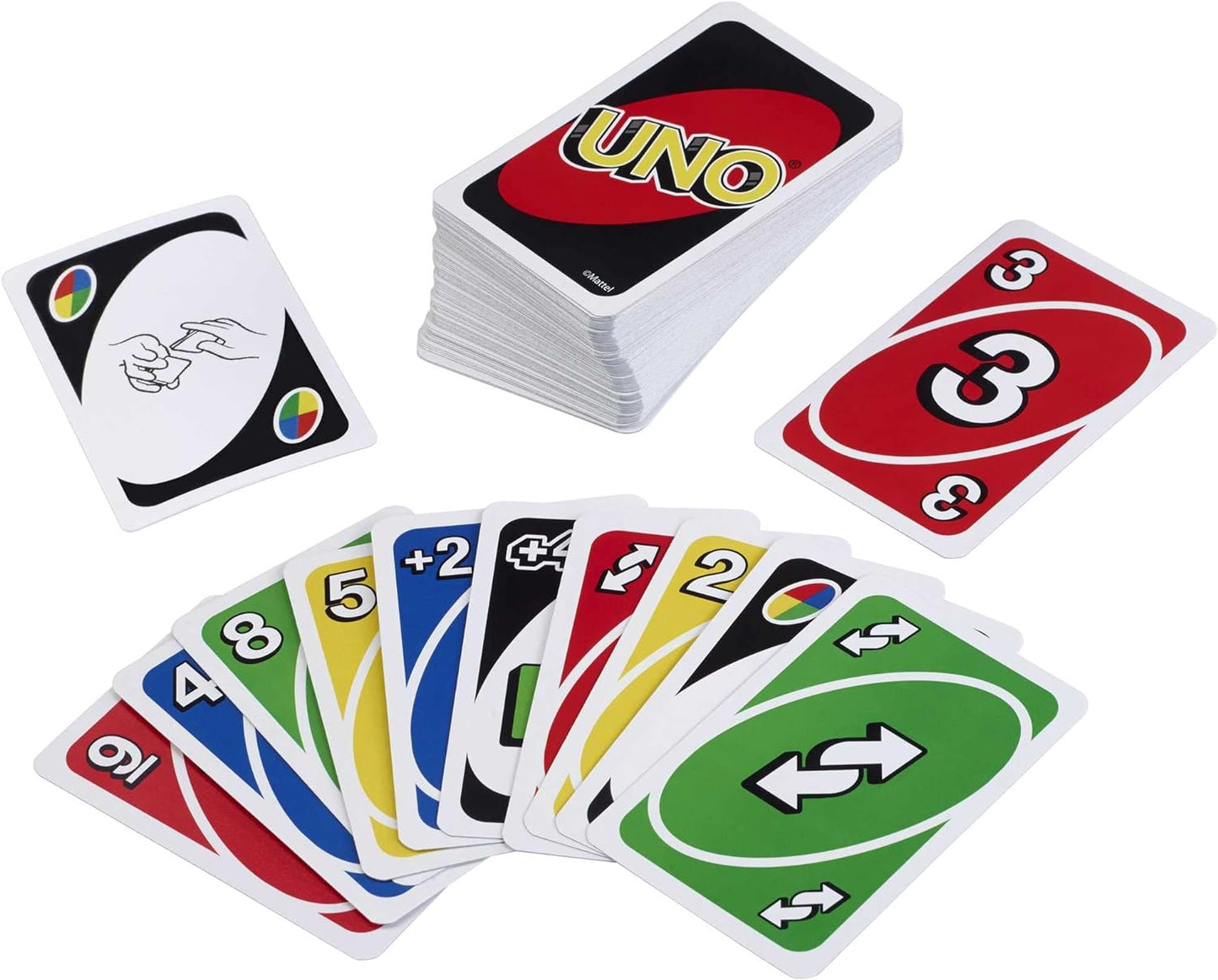 UNO Card Game by Mattel - 112 Cards, Travel Size, Ages 7+