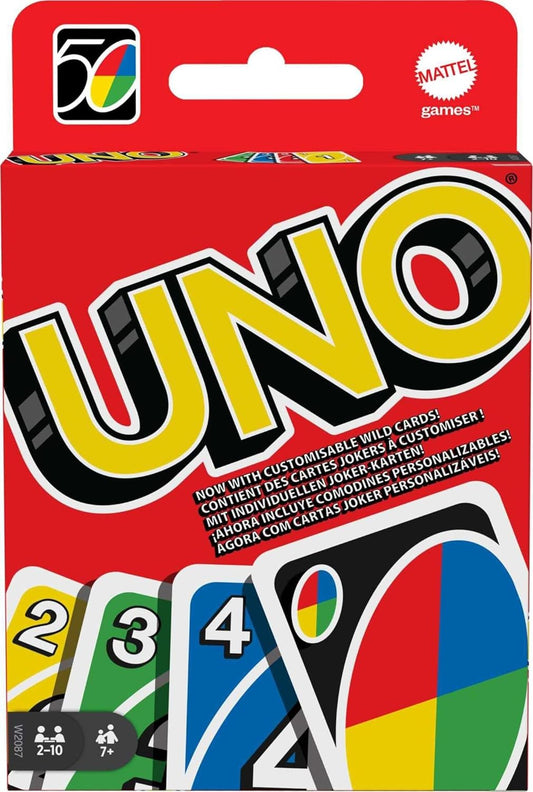 UNO Card Game by Mattel - 112 Cards, Travel Size, Ages 7+