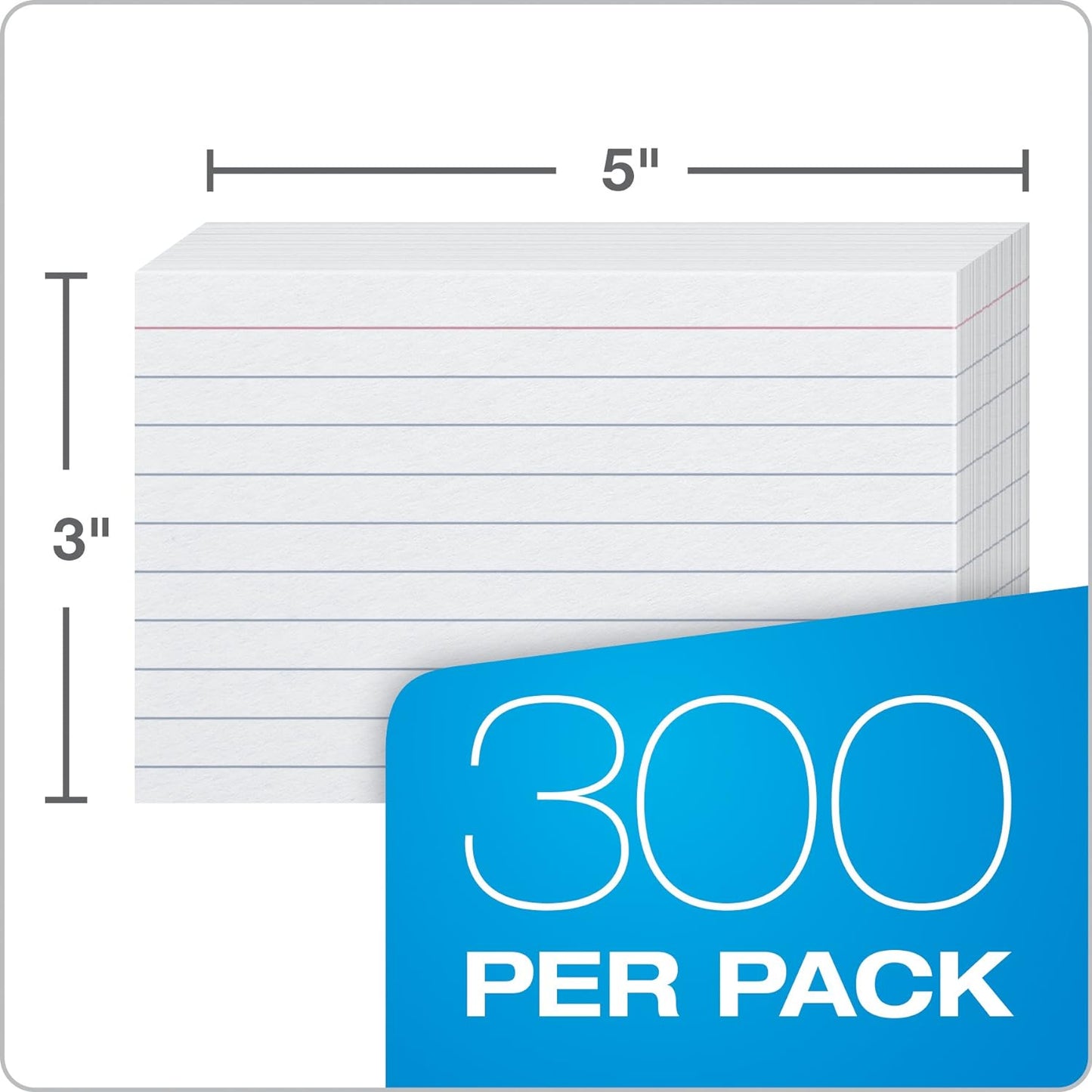 Oxford Ruled Index Cards, White, Lined, 300-Pack