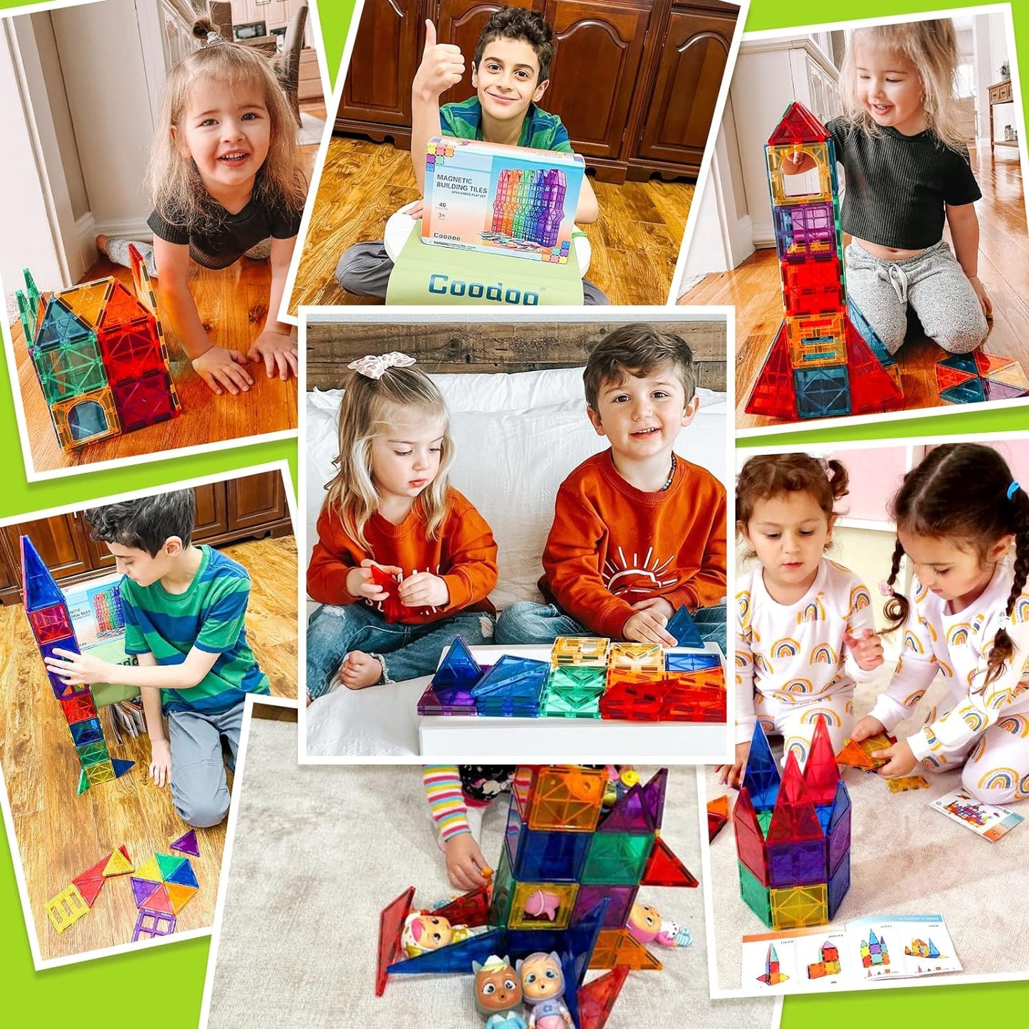 Magnetic Tiles STEM Toy Set, Montessori Learning for Toddlers 3+ Years