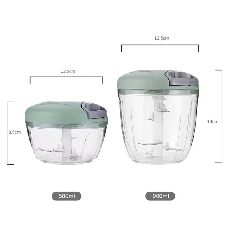 Manual Meat Mincer Vegetable Chopper 500ml 900ml Garlic Press Stainless Steel