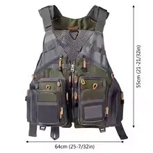 Bassdash FV08 Ultra Lightweight Fly Fishing Vest - Unisex Portable Chest Pack