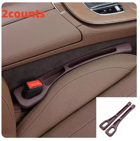Car Seat Gap Filler Organizer 2pc PU Leather Universal Storage Strip