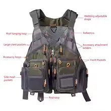 Bassdash FV08 Ultra Lightweight Fly Fishing Vest - Unisex Portable Chest Pack