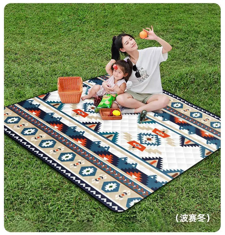 Waterproof Picnic Blanket 200x200cm Large Beach Mat Camping Outdoor
