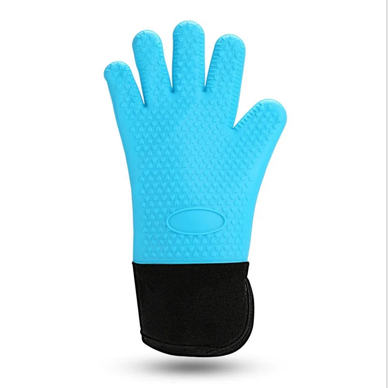 Silicone Oven Gloves Heat Resistant BBQ Mitts Non-Slip Kitchen Cooking