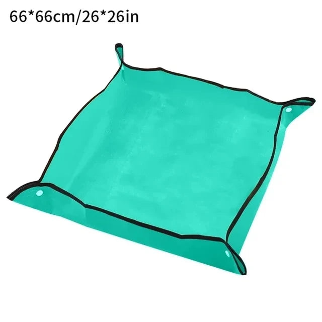 Gardening Mat Waterproof Foldable Transplant Pad Square PE Potting Tray