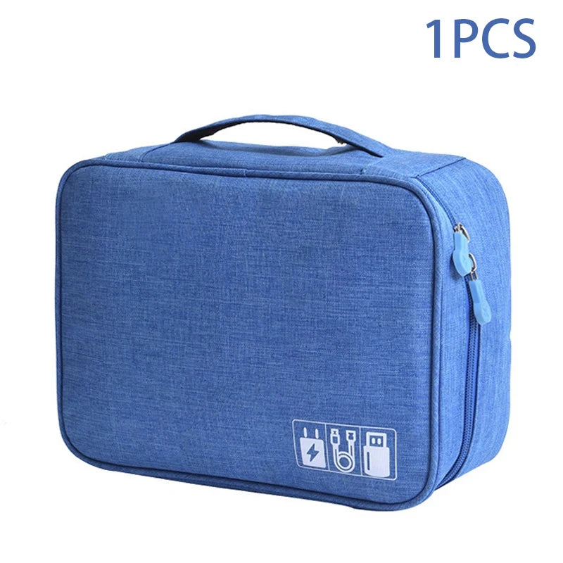 Travel Cable Organiser Bag Waterproof USB Charger Storage Pouch AU