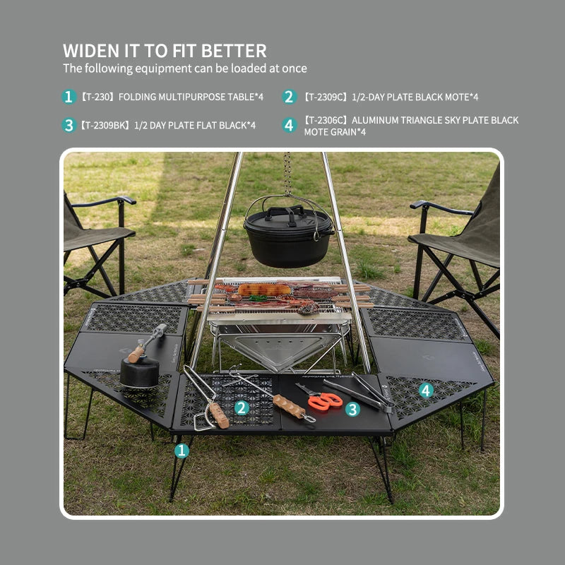 Portable Folding Mesh Table Storage Bag 64x40cm Camping Picnic BBQ Tote