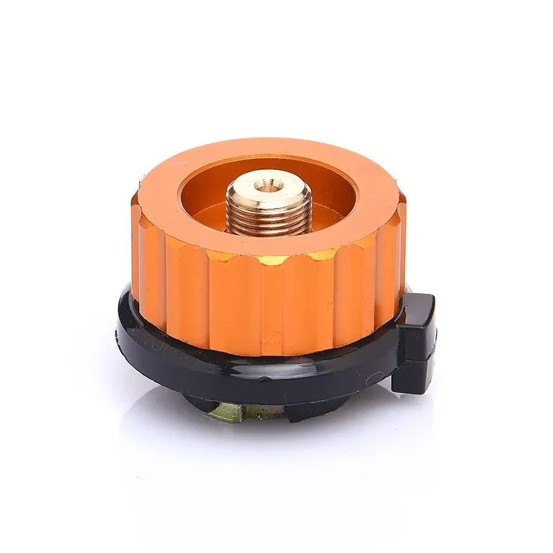 Gas Cartridge Adapter Split Type Camping Stove Converter Auto-Off Valve