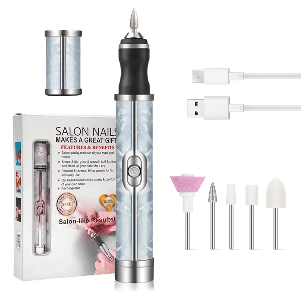 Electric Nail Drill Kit Rechargeable 20000RPM Manicure Pedicure File