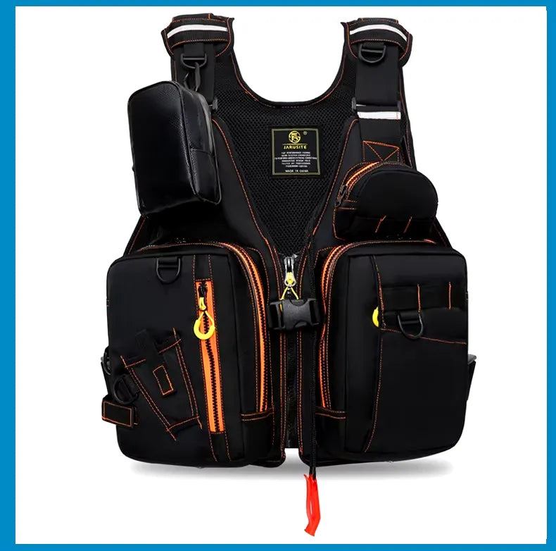 Multi-Functional Life Jacket Vest for Outdoor Fishing - Safety, Storage, Buoyant