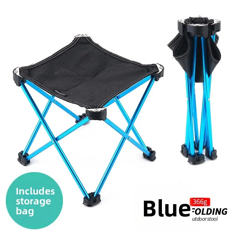 Portable Folding Fishing Stool - Lightweight Camping Chair 80kg Capacity
