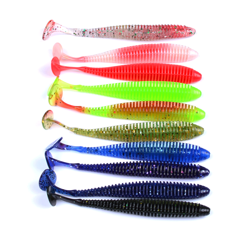10 x Soft Plastic Minnow, 8.5cm, Soft Lure, Paddle Tail, Shad, Grub, T Tail DW6015